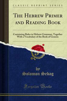 Hebrew Primer and Reading Book