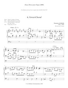 Partition , Verset-choral, Douze pièces pour orgue ou piano-pédalier