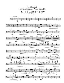 Partition violoncelles, Lašské Tance, Janáček, Leoš par Leoš Janáček