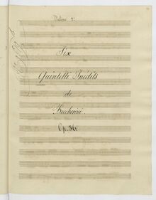 Partition violon 2, 6 corde quintettes, G.331-336 (Op.36), Boccherini, Luigi