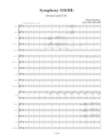 Partition , Dream Land, Symphony No.18, B-flat major, Rondeau, Michel