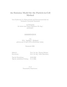 An emission model for the particle-in-cell method [Elektronische Ressource] / von Jagadish C. Mudiganti