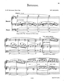 Partition complète, Berceuse en G major, G major, Faulkes, William par William Faulkes