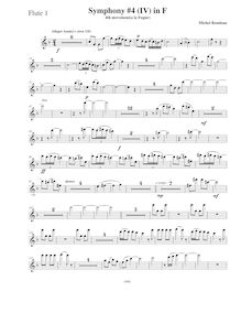 Partition flûte 1, Symphony No.4  Pastorale , Symphony on Canadian Folk Themes par Michel Rondeau