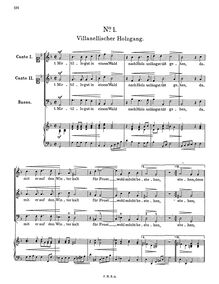 Partition complète, Villanellischer Holzgang, Schein, Johann Hermann