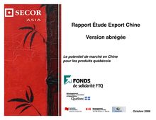 Etude Export Chine Abrégée