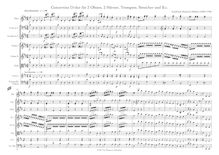 Partition complète, Sinfonia (Concertino) en D major, Stölzel, Gottfried Heinrich
