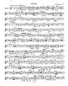 Partition violon, Piano Trio No.1, Op.11, B♭ Major, Fesca, Alexander