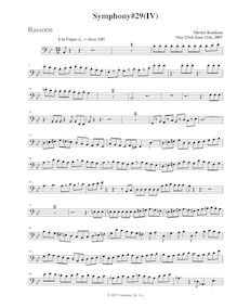 Partition basson, Symphony No.29, B♭ major, Rondeau, Michel par Michel Rondeau
