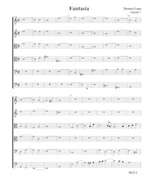 Partition Fantasia VdGS No.5 - partition complète (Tr Tr A T B B), fantaisies pour 6 violes de gambe