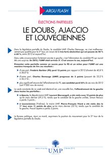 Elections partielles : le Doubs, Ajaccio et Louveciennes