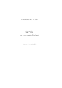 Partition complète, Nuvole, Sardelli, Federico Maria