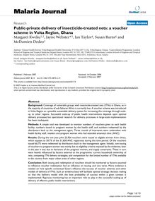 Public-private delivery of insecticide-treated nets: a voucher scheme in Volta Region, Ghana
