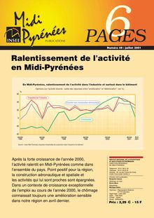 Ralentissement de l activité en Midi-Pyrénées