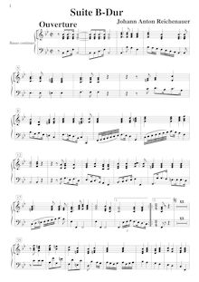 Partition Basso continuo (clavecin), Ouverture- No.1 en B flat major