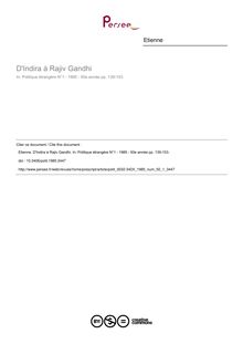 D Indira à Rajiv Gandhi - article ; n°1 ; vol.50, pg 139-153