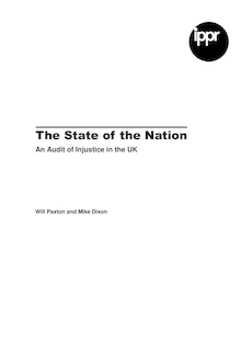 The State of the Nation, An Audit of Injustice in the  UK