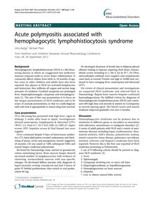 Acute polymyositis associated with hemophagocytic lymphohistiocytosis syndrome