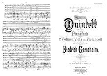 Partition complète et parties, Piano quintette No.2, Op.63