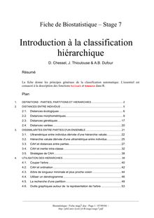 classification automatique (hierarchique)