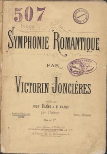 Partition complète, Symphonie romantique, Joncières, Victorin de