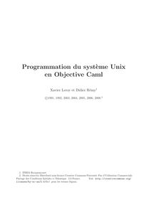 Programmation du système Unix en Objective Caml