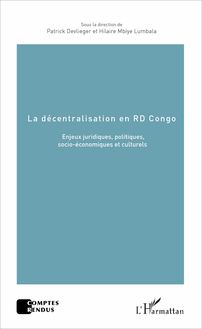 La décentralisation en RD Congo