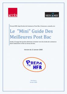 Le "Mini" Guide Des Meilleures Post Bac