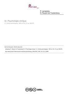Psychologie clinique. - compte-rendu ; n°2 ; vol.55, pg 468-476