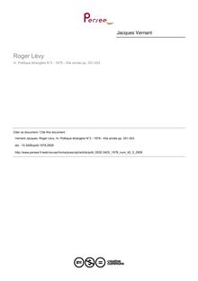 Roger Lévy - article ; n°3 ; vol.43, pg 351-353