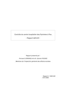 Contrôle du centre hospitalier des Pyrénées à Pau - Rapport définitif -
