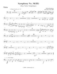 Partition Tuba, Symphony No.34, F major, Rondeau, Michel par Michel Rondeau