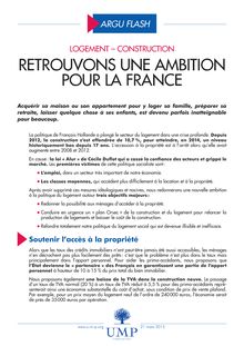 Logement : retrouvons une ambition pour la France