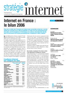 Stratégie Internet n° 109 - déc/janv 2007