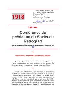 Conférence du présidium du Soviet de Pétrograd