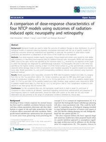 A comparison of dose-response characteristics of four NTCP models using outcomes of radiation-induced optic neuropathy and retinopathy
