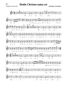 Partition Soprano 2 enregistrement , Hodie Christus natus est, B♭ major