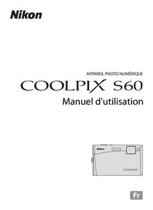 Notice Appareil Photo numériques Nikon  COOLPIX S60
