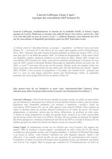 lafforgue/textes/Ca - Laurent Lafforgue, Fanny Capel : à propos ...
