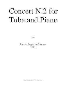 Partition de piano, Concerto No.2 pour Tuba et Piano, Moraes, Renato Segati