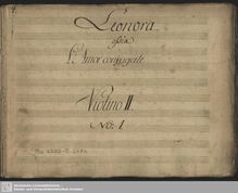 Partition violons II (copy 1), Leonora, Leonora, ossia L’amore conjugale ; Leonore