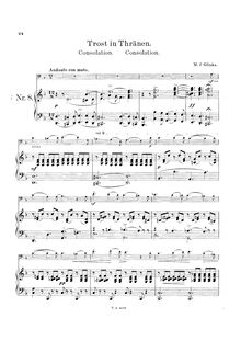Partition de piano, Complete chansons (Romances), Glinka, Mikhail par Mikhail Glinka