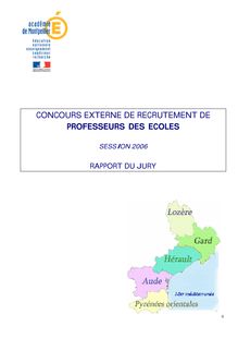 CONCOURS EXTERNE DE RECRUTEMENT DE PROFESSEURS DES ECOLES