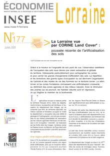 La Lorraine vue par CORINE Land Cover, outil européen de suivi de loccupation du sol :  poussée récente de lartificialisation des sols  