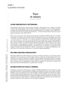 Introduction, Trucs et astuces