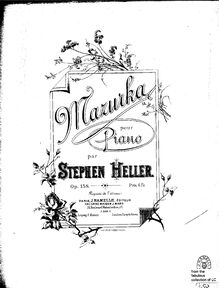 Partition complète, Mazurka, Op.158, Heller, Stephen