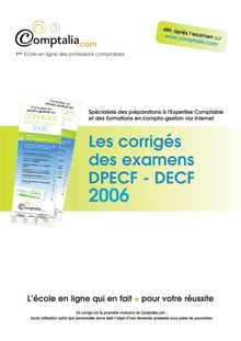 2006 - Les corrigés des examens DPECF - DECF