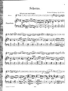 Partition de piano, 4 Stücke für hautbois und Piano, Hofmann, Richard