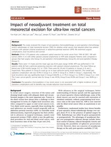 Impact of neoadjuvant treatment on total mesorectal excision for ultra-low rectal cancers