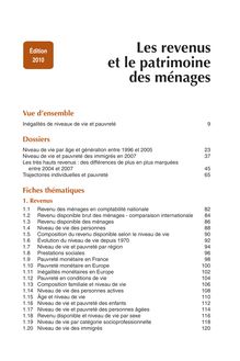 Sommaire - Les revenus et le patrimoine des ménages - Insee Références - Édition 2010